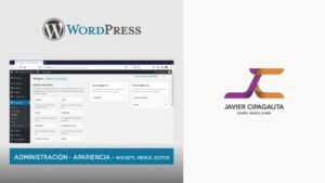 Panel de Administración, Apariencia, Widgets, Editor, Wordpress.