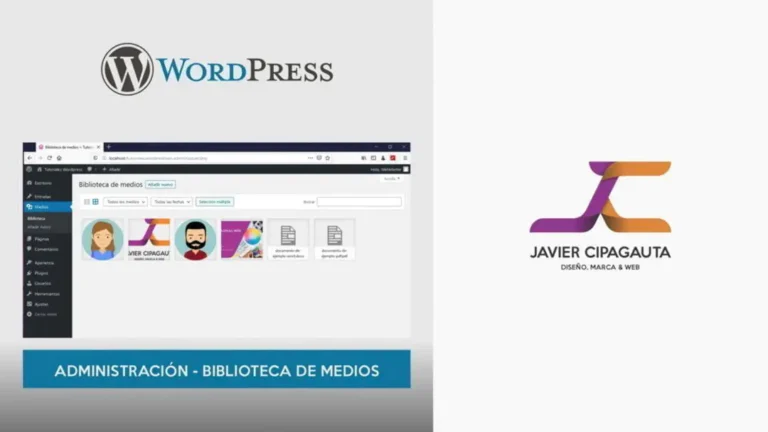 Panel de Administración, Wordpress, Biblioteca de Medios.