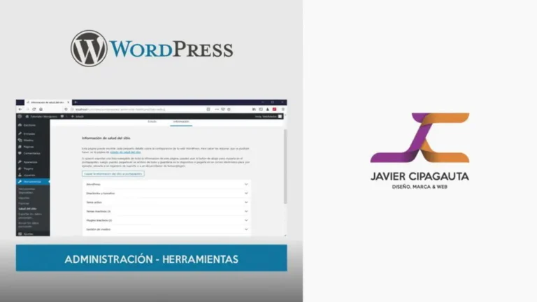 Herramientas, Panel de Administración, Wordpress.