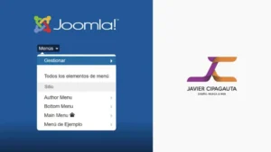 Menus Joomla!, Panel de Administración