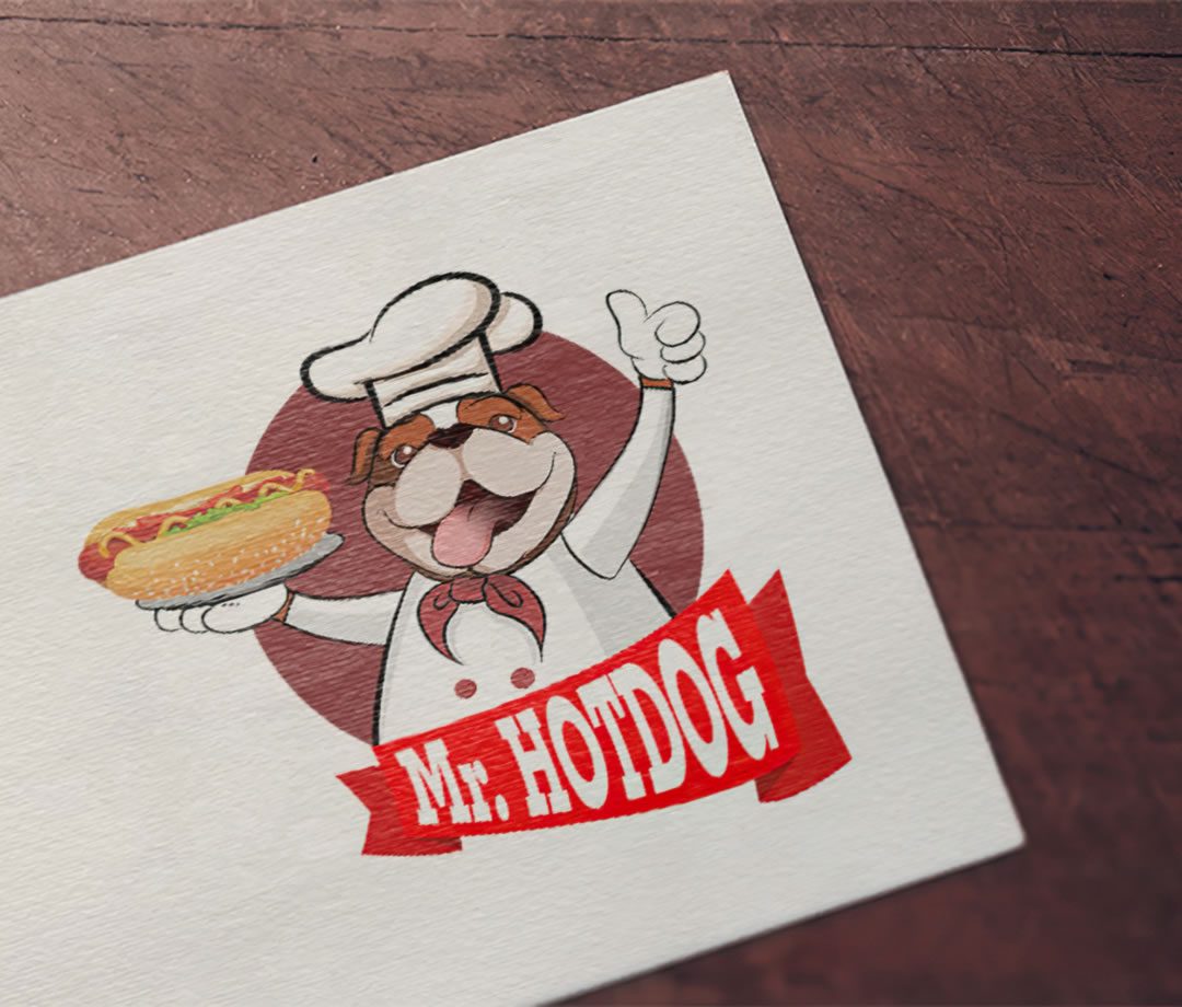 Diseño de identidad corporativa - Logotipo - Mr. Hot Dog
